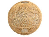 Curated Spherical Rattan Lampshade for Coastal Boho Decor